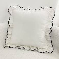 Shein Ruffle Trim Cushion Cover Without Vit