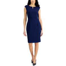 Kasper NotchedNeck Sheath Dress Navy Navy