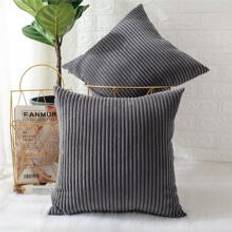 Shein 1pc Solid Dark Cushion Cover Without Filler, Soft Grå