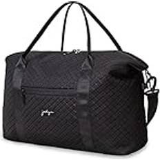 Jadyn Lola Travel Bag, Weekender/Overnight Duffel, Gym Tote Bag for Women, Men Diamond Black