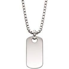 Grey - Men Necklaces Little Star Little Star Silver Otis Men's Tag Necklace