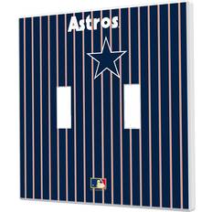Keyscaper Houston Astros 1975-1981 Cooperstown Pinstripe Double Toggle Light Switch Plate