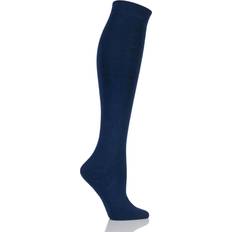 SockShop Pair Plain Bamboo Knee High with Comfort Cuff and Smooth Toe Seams