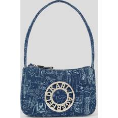 Textile Crossbody Bags Karl Lagerfeld Hobo Bags Disk Sm Zip Shoulderbag Dnm blue Hobo Bags for ladies