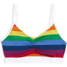 TomboyX V Neck Bralette Rainbow Pride Stripes