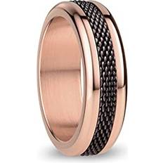 Bering Austauschbar Ringkombination für Damen in Rosé Gold & Braun mit einzigartigen Twist- & Change System, Yenisei