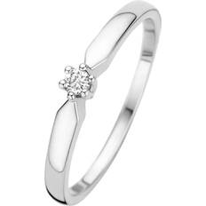 Isabel Bernard Rings De la Paix Emily karat ring diamond 0.05 ct silver Rings for ladies