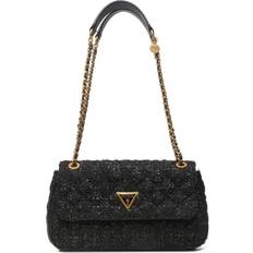 Guess Giully Tweed Crossbody - Black