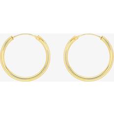 Gold Earrings 9ct Yellow Gold 22.5mm Hollow-Tube Hoop Earrings 1.51.2579