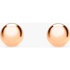 IBB 9ct Gold Ball Stud Earrings, 5mm, Rose Gold