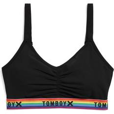 TomboyX V Neck Bralette Black Rainbow Black Rainbow