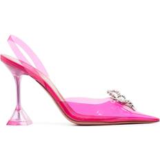 Amina Muaddi Rosie crystal-embellished 105mm pumps women Rubber/Rubber/Calf Leather/Calf Leather/Rubber Pink