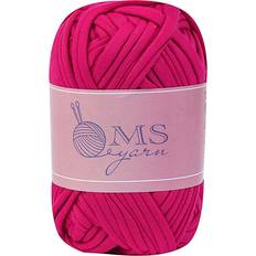 M-S Thick Knitting Yarn, Elastic Fabric Cloth T Shirt Yarn, Spaghetti Yarn for Hand DIY Bag Blanket Cushion Crocheting Projects,3.3 Oz, 30 Yard Rose Pink