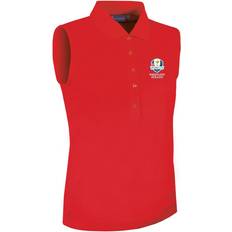 Glenmuir Ladies Sleeveless Performance Pique Golf Polo Shirt Garnet