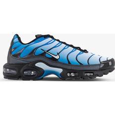 Nike Trainers Nike Mens Black Metallic Silver Air Max Plus Chunky-sole Woven Low-top Trainers