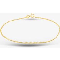 9ct Yellow Gold Twist Curb Chain Anklet 1.23.0464