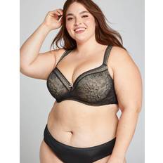 Lane Bryant Lane Bryant Modern Lace Lightly Lined Balconette Bra Black