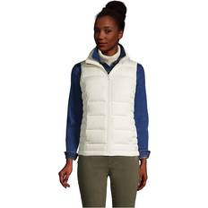 Lands' End Women Vests Lands' End Womens Puffer Down Vest Ivory Regular