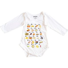 S Bodysuits Mixed Up Clothing Baby Boys or Baby Girls Foods Graphic Long Sleeved Bodysuit White White