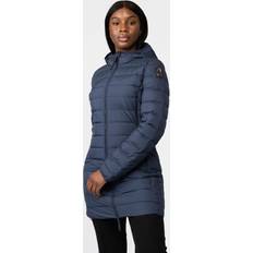 Parajumpers Women Jackets Parajumpers Irene Womens Super Lightweight Long Down Jacket Navy