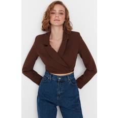 Brown - Women Blazers Trendyol Collection Jacket