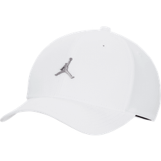 White Headgear Nike Jordan Rise Cap Hat - White/Gunmetal