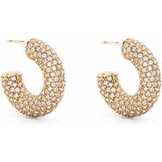 Amina Muaddi Cameron crystal-embellished earrings women Metal/Crystal One Gold