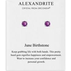 Philip Jones June Alexandrite Birthstone Earrings Created with Zircondia Crystals