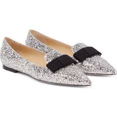 Jimmy Choo Low Shoes Jimmy Choo Silver Gala Slippers Champagne IT