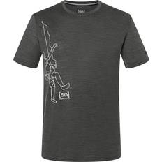 super.natural Herren Climbing Line T-Shirt grau