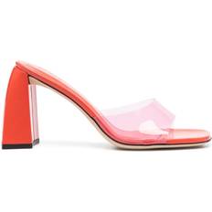 BY FAR Michele 100mm patent-leather mules women PVC/Calf Leather/Calf Leather Orange