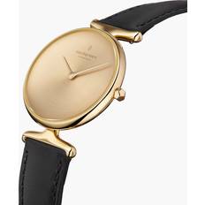 Nordgreen Minimal Small Face Dress Gold Case Brushed Metal 28mm Black Leather