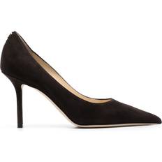 Jimmy Choo Love 85mm pointed leather pumps women Calf Leather/Calf Leather/Calf Leather Brown