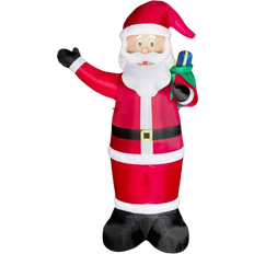 GlitzHome 12FT Lighted Inflatable Santa Decor