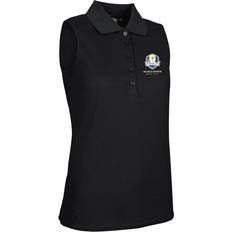 Glenmuir Ladies Sleeveless Performance Pique Golf Polo Shirt Black