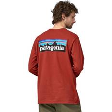 Men - Skiing T-shirts & Tank Tops Patagonia L/S P-6 Logo Responsibili-Tee Longsleeve XL, red