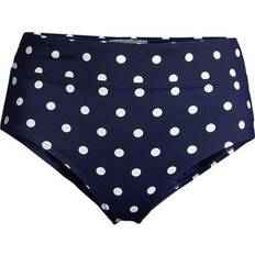 Lands' End Women Bikini Bottoms Lands' End Women Plus Chlorine Resistant Tummy Control High Waisted Bikini Swim Bottoms Print