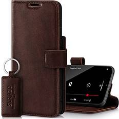 Samsung Galaxy S21 FE Wallet Cases Surazo SURAZO Prestige Leather Wallet Case Compatible with Samsung Galaxy S21 FE 5G RFID 3 Card Slots & Cash Pocket Secure Magnetic Closure Plus Stand Function Genuine Italian Leather Flip Folio Cover