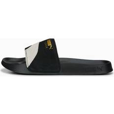 Puma 43 Slippers & Sandals Puma Leadcat 2.0 Suede OG Slides, Black/White/Metallic Gold