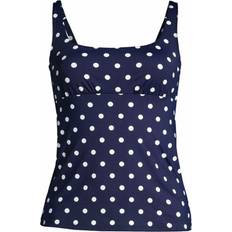 Lands' End Women Tankinis Lands' End Women Plus Chlorine Resistant Square Neck Underwire Tankini Swimsuit Top Adjustable Straps