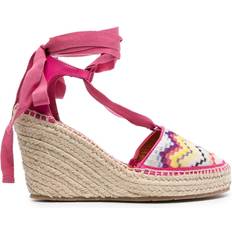 Missoni zigzag-woven wedge espadrilles women Fabric/Rubber/Calf Leather/Calf Suede/Calf Leather Pink