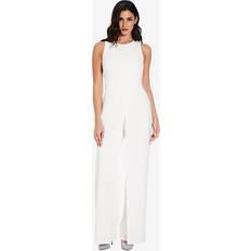 Adrianna Papell Sleeveless Asymmetrical Jumpsuit In Ivory