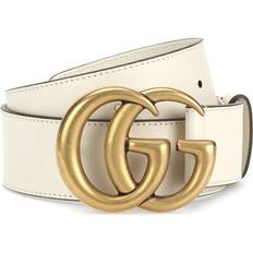 White Belts Gucci GG leather belt white