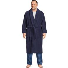 Lands' End Robes Lands' End Calf Length Terry Robe Deep Sea Navy Regular