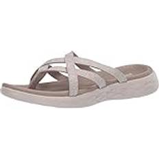 Skechers Sandals Skechers Women's On The GO 600-Dainty Flat Sandal, Taupe