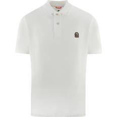 Parajumpers Polo Shirts Parajumpers Mens Patch Polo Logo Off White Shirt