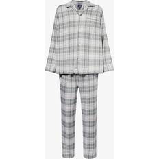Polo Ralph Lauren Men Sleepwear Polo Ralph Lauren Plaid Cotton-Poplin Pyjama Set Grey