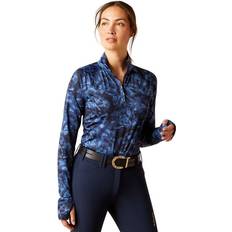 Skiing - Women Blouses Ariat Women's Lowell 2.0 1/4 Zip Baselayer Top Long Sleeve in Stormy Skies, 2X-Large, Stormy Skies