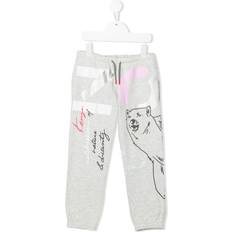 Kenzo Kids logo-print track-pants kids Cotton yrs Grey