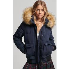 Superdry L - Softshell Jacket - Women Outerwear Superdry Womens Everest Hooded Puffer Bomber Jacket Nordic Chrome Navy